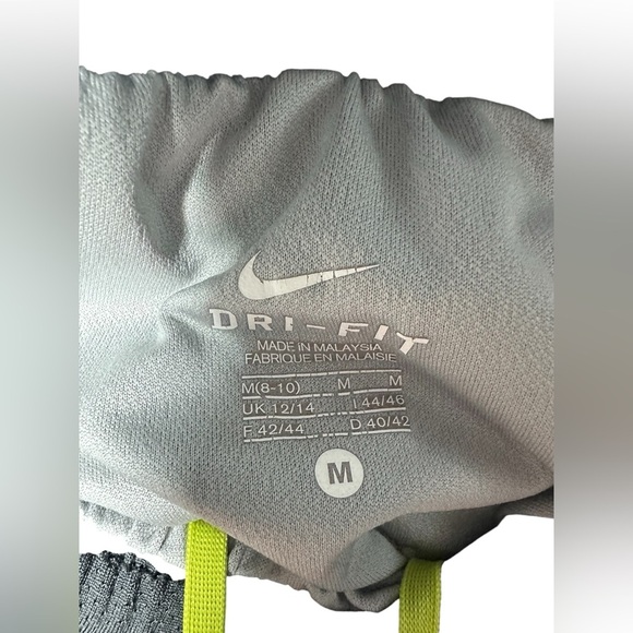 Nike Dri-FIT Tempo Running Shorts Gray White Neon Trim Women’s Size M - Picture 5 of 8